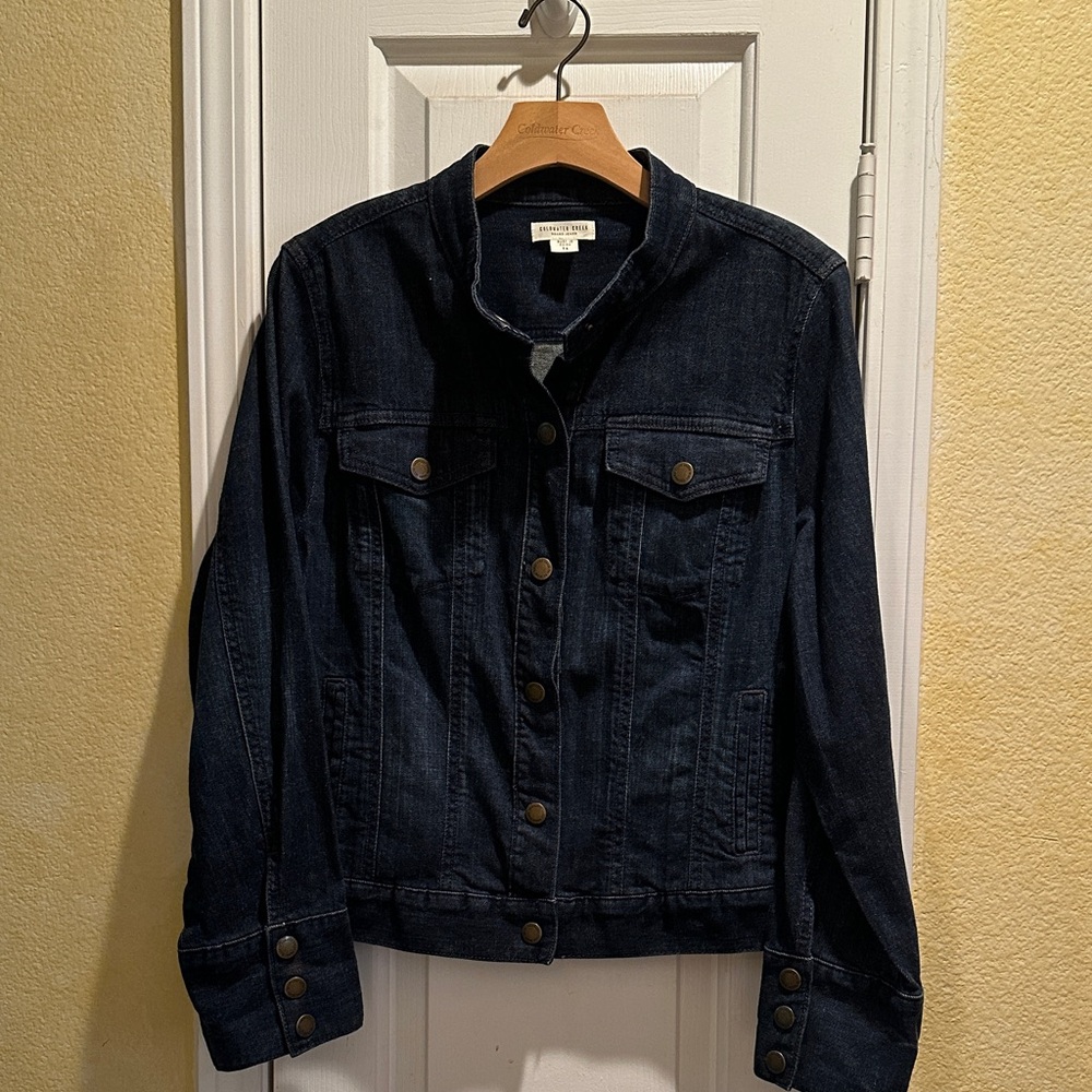Coldwater Creek Navy Indigo Denim Jacket